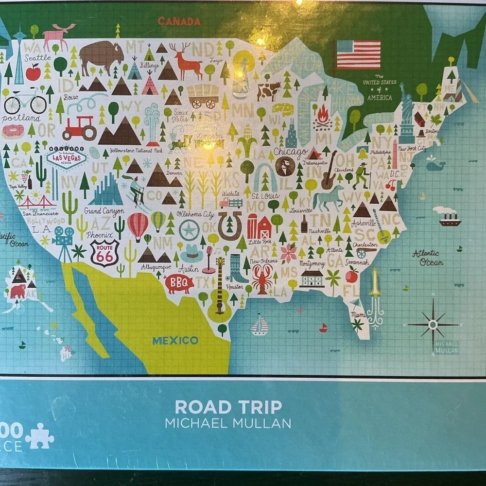 New Lucky Jigsaw Puzzle Artist Series Michael Mullen Road Trip‎ 1000 pcs